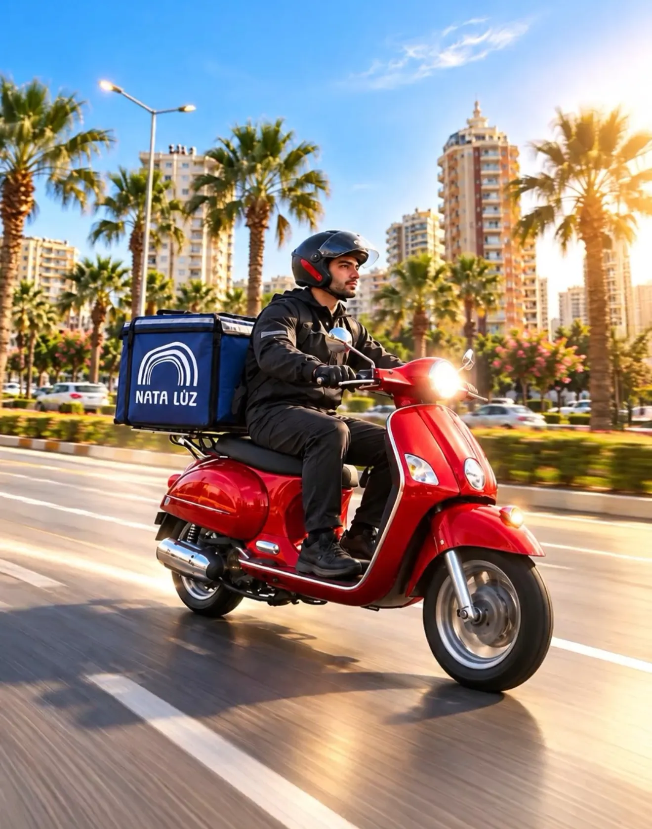 Nataluz kuryesi motosikletiyle paket servis götürüyor: Bu lezzetin gidecek çok yeri var